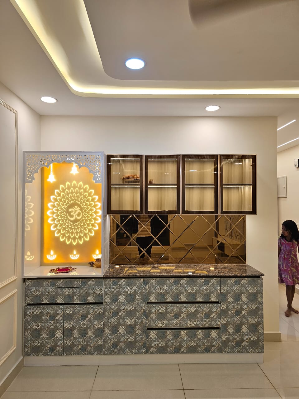 Luxury Villa Pooja Room & Foyer